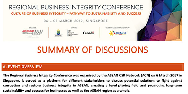 Regional Business Integrity Conference