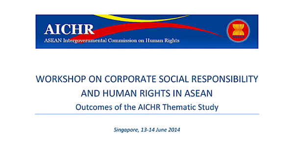 Workshop on Corporate Social Responsibility & Human Rights in ASEAN